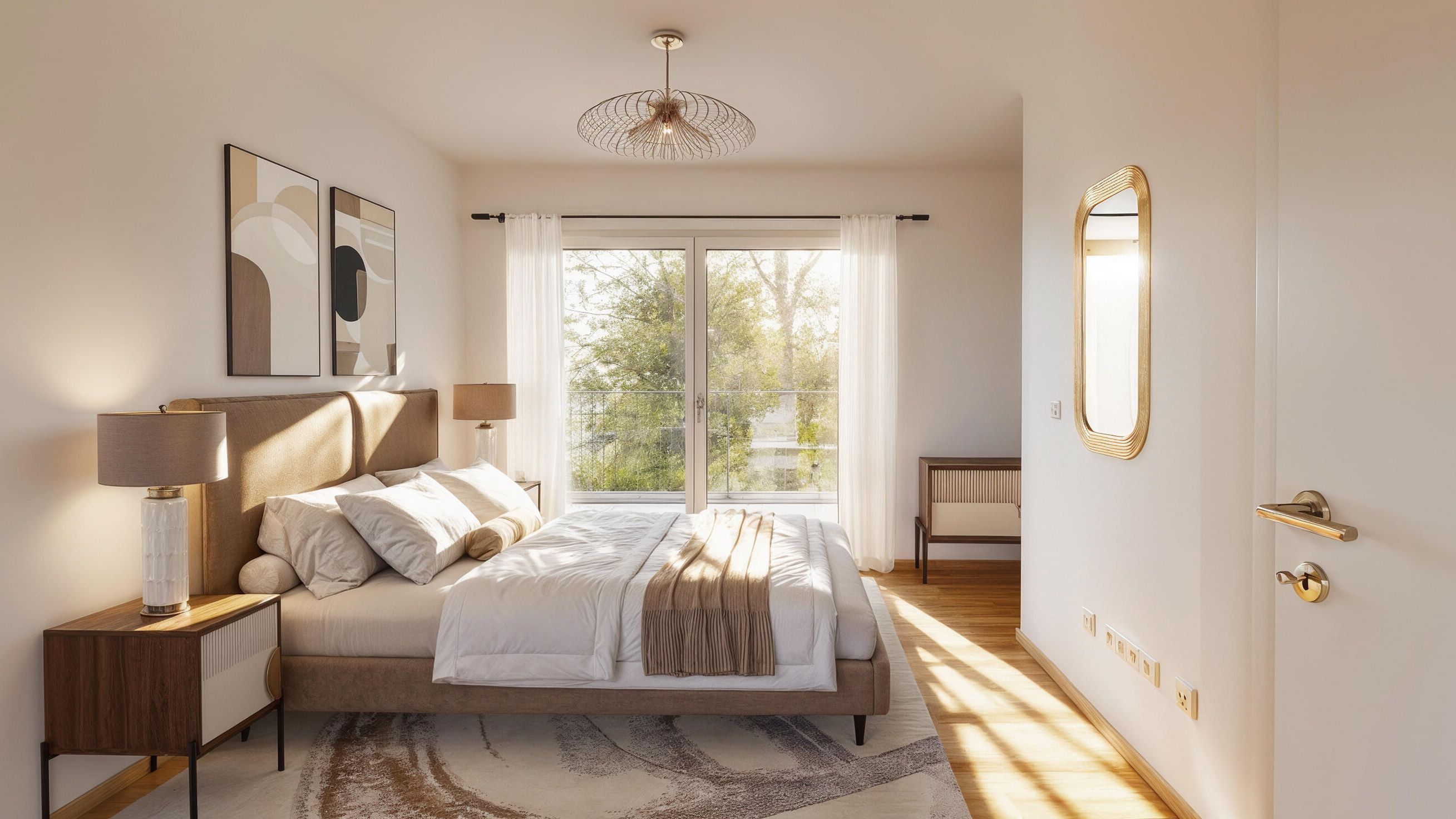 Schlafzimmer eingerichtet