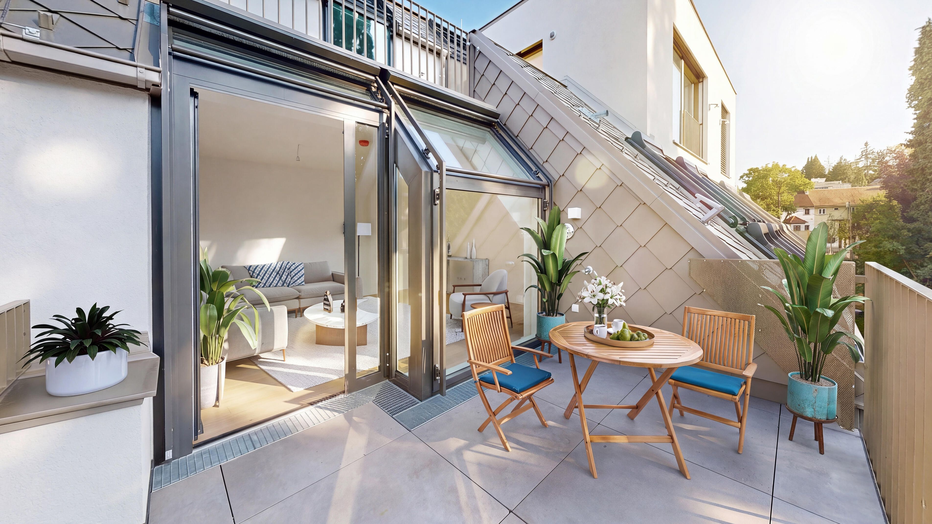 Virtuelles Staging der Terrasse