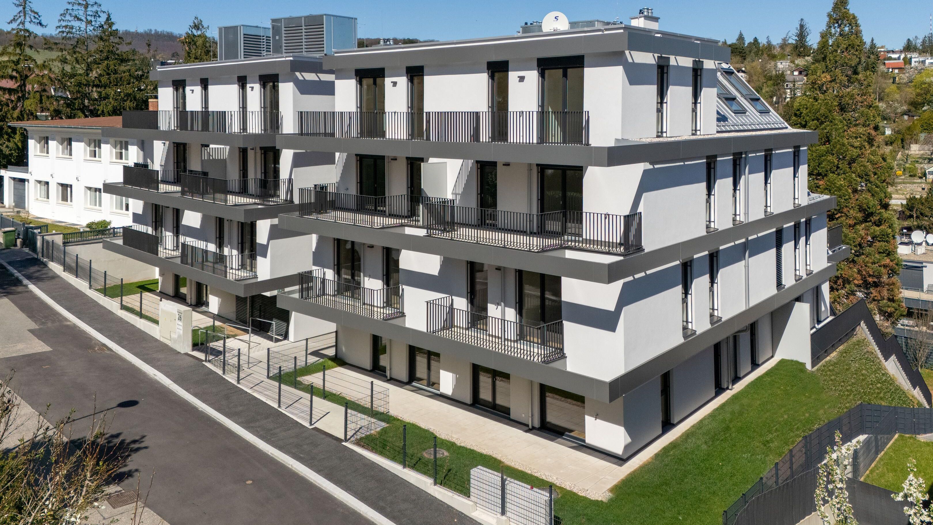 Ansicht der Straßenfront zur Raffelspergergasse