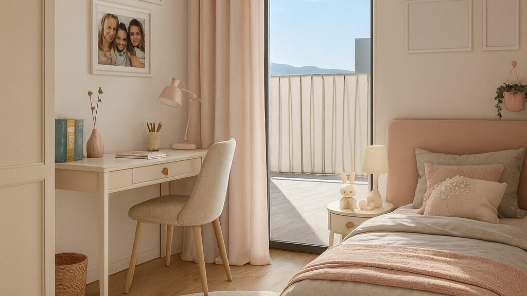 Darstellung Jugendzimmer, möbliert