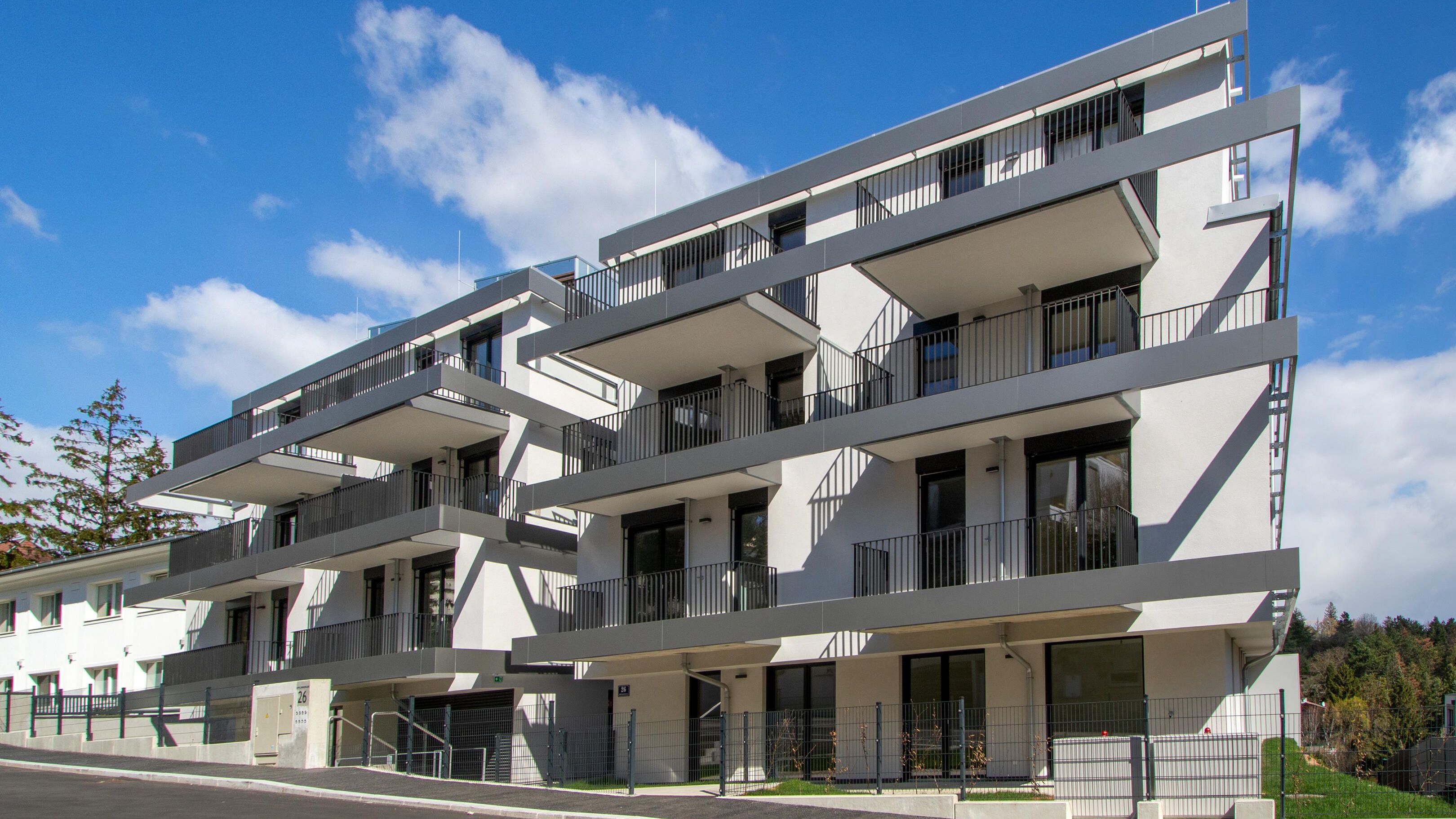 Ansicht der Straßenfront zur Raffelspergergasse