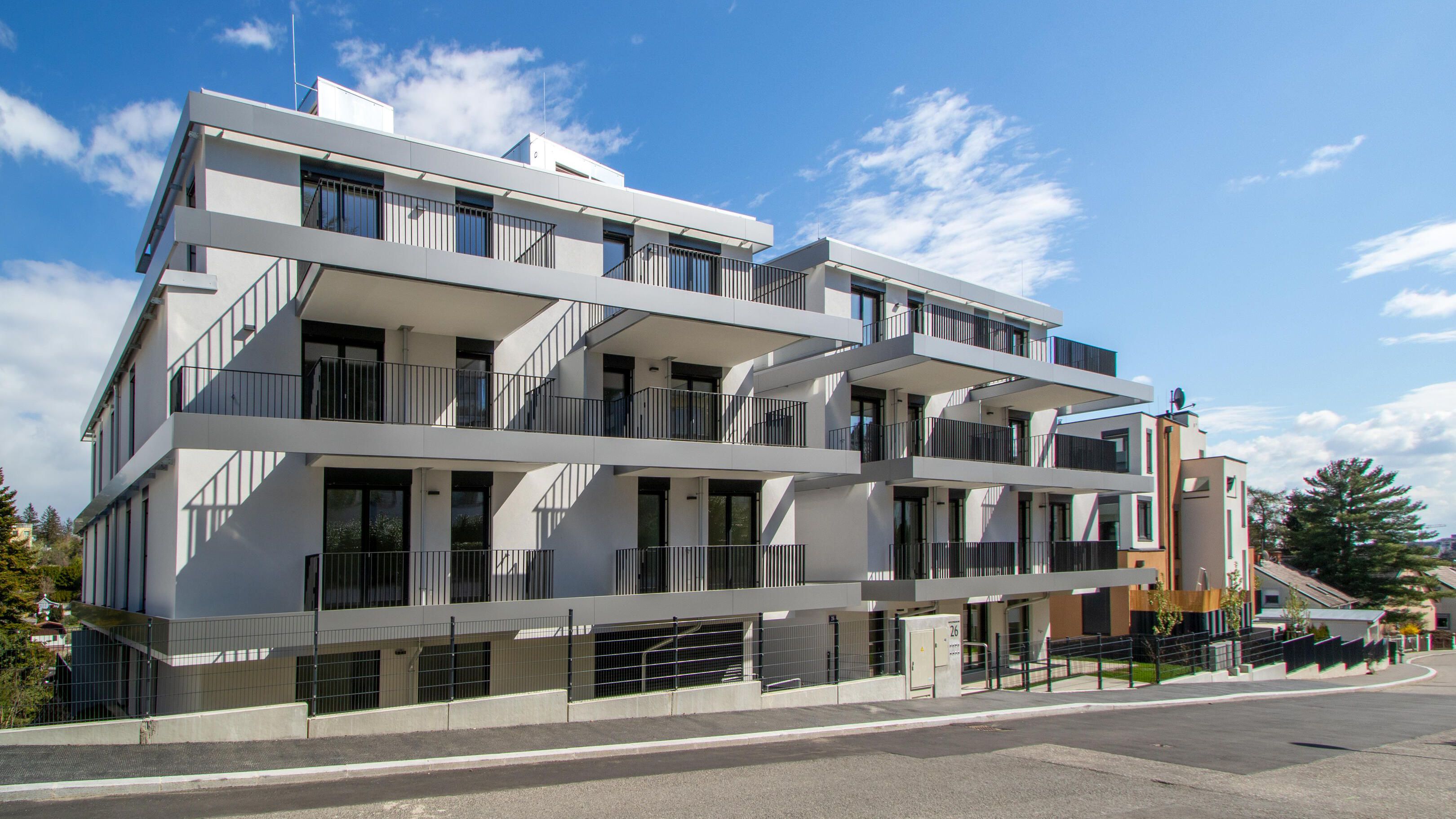 Ansicht der Straßenfront zur Raffelspergergasse