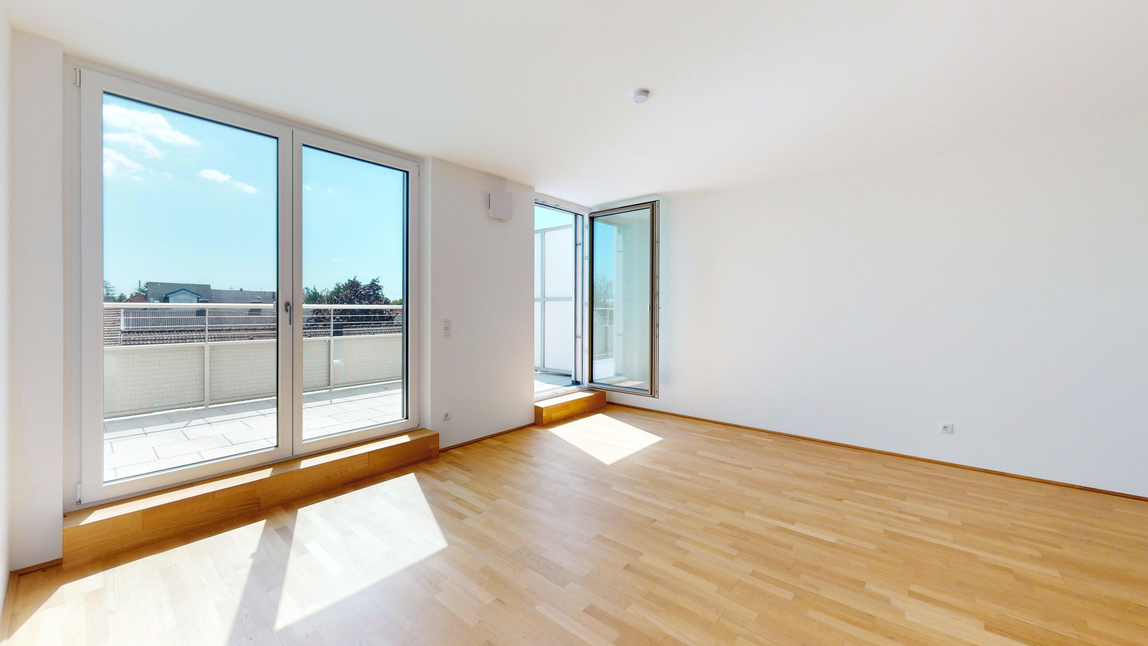 Ansicht Terrassen Zugang Wohnzimmer