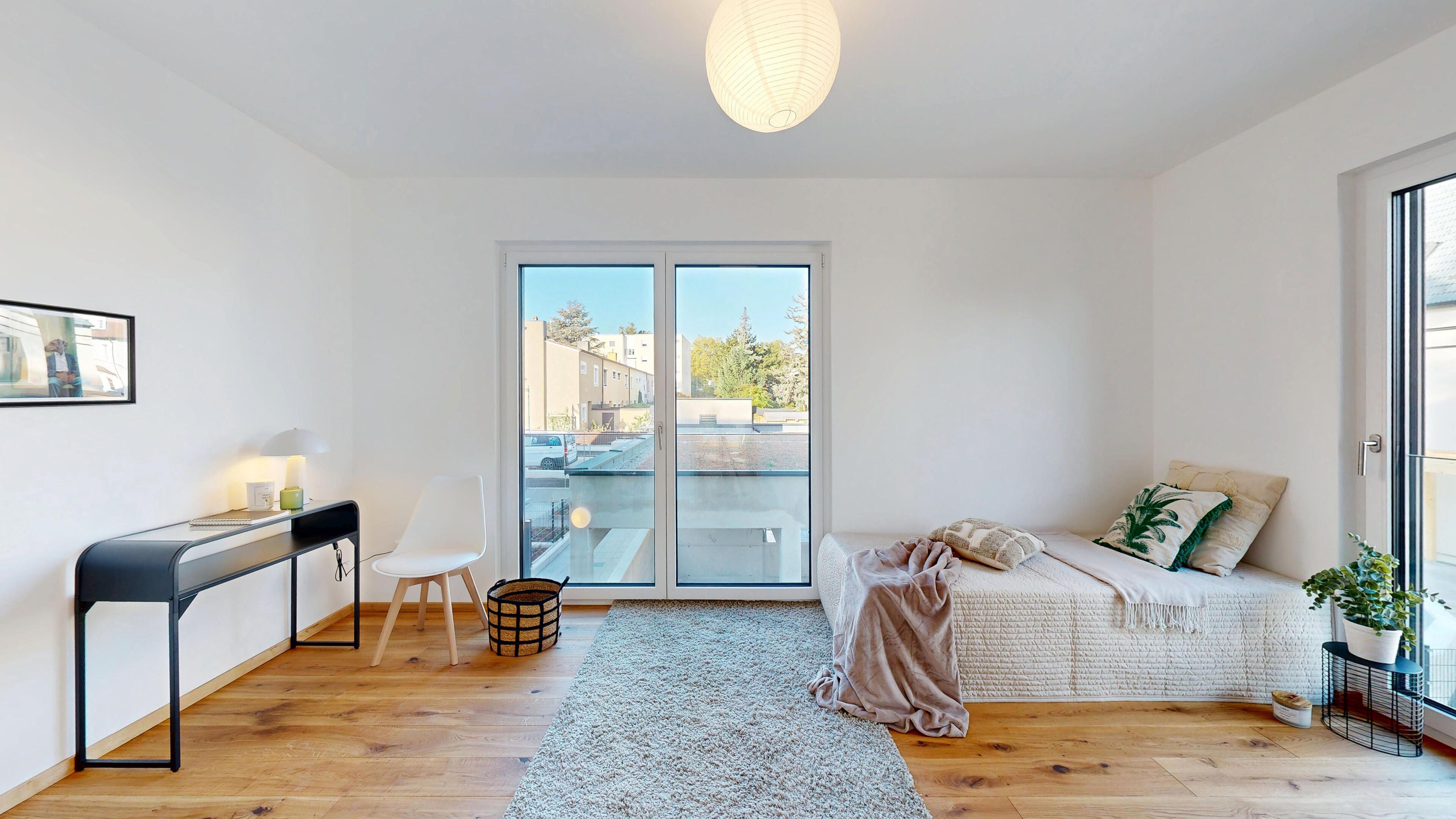 Schlafzimmer eingerichtet