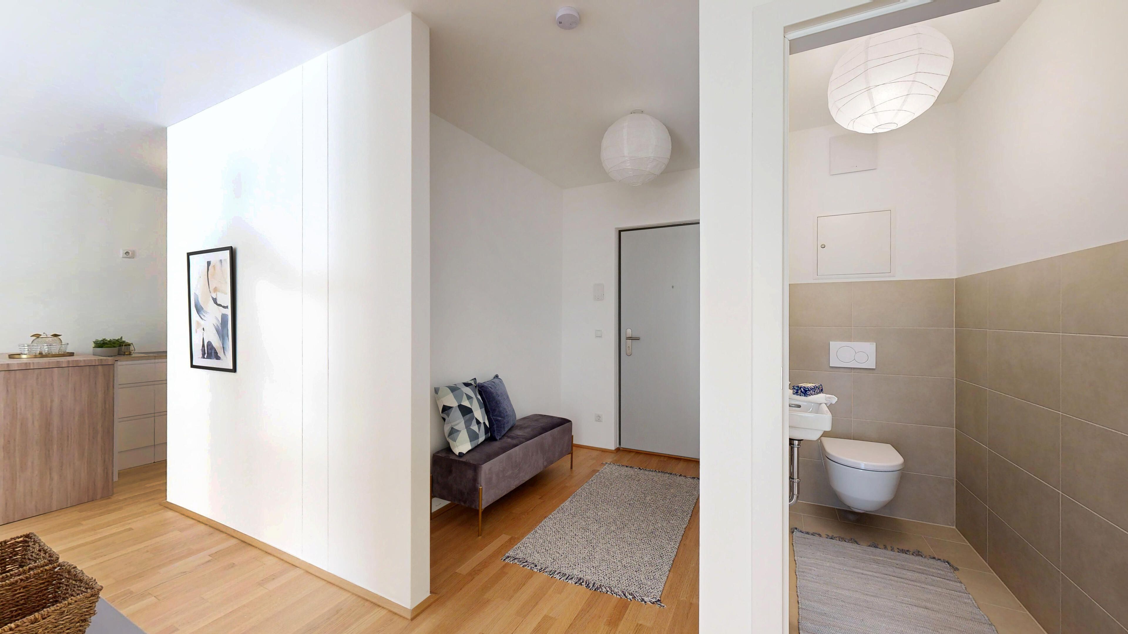 Ansicht Vorzimmer & WC