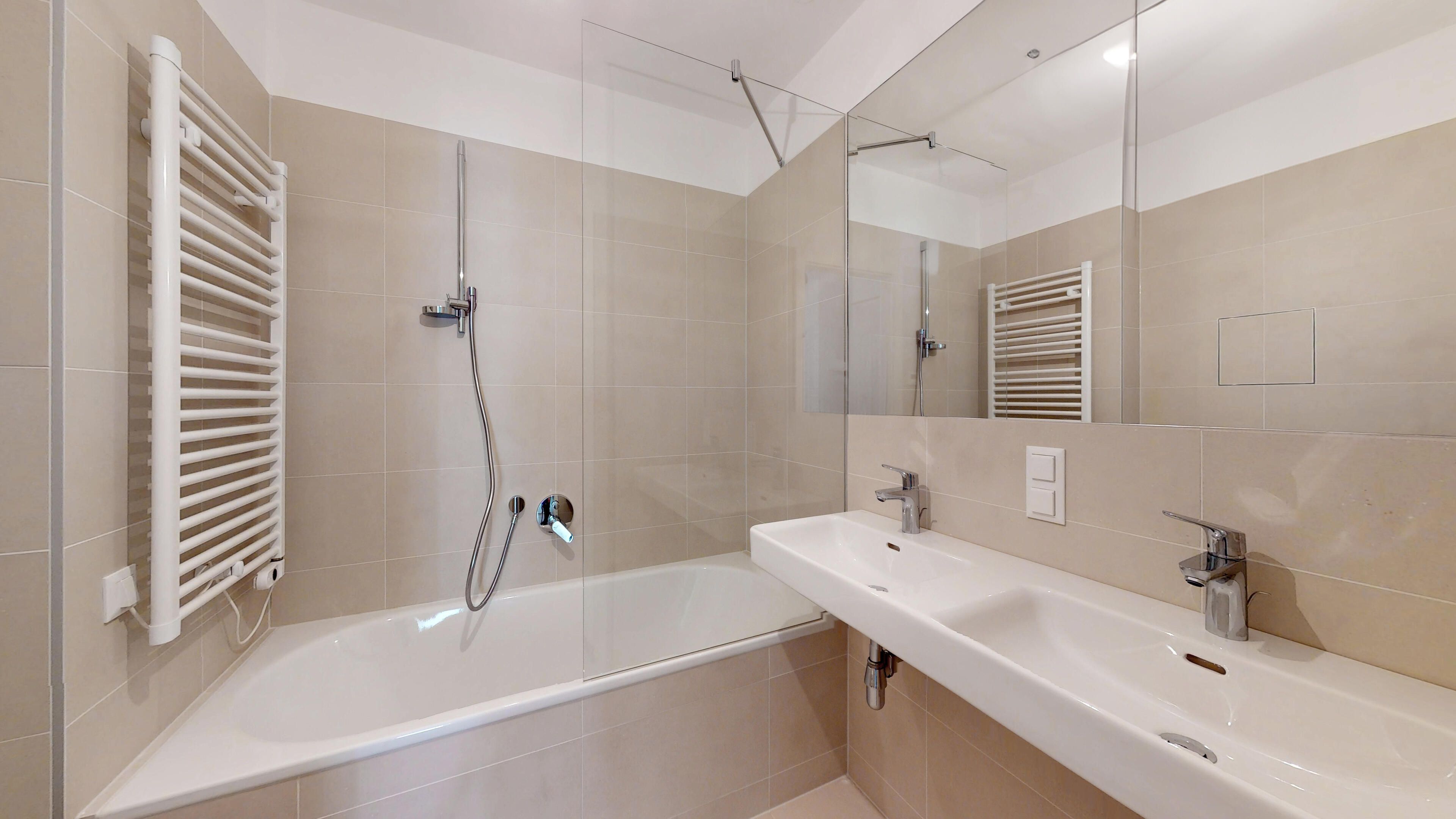 Darstellung eines Badezimmers mit Badewanne