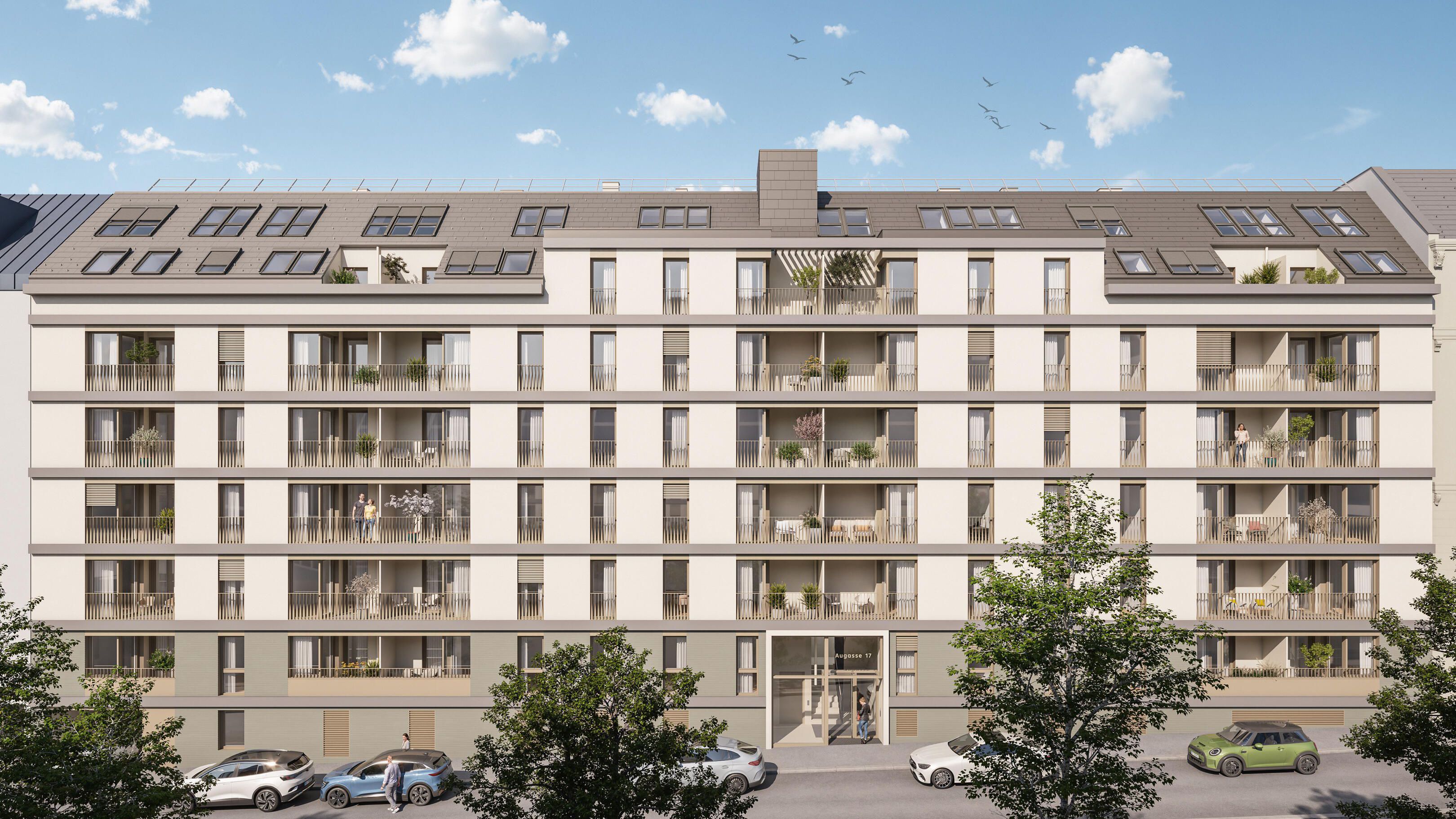 Außenvisualisierung der Augasse 17 straßenseitig